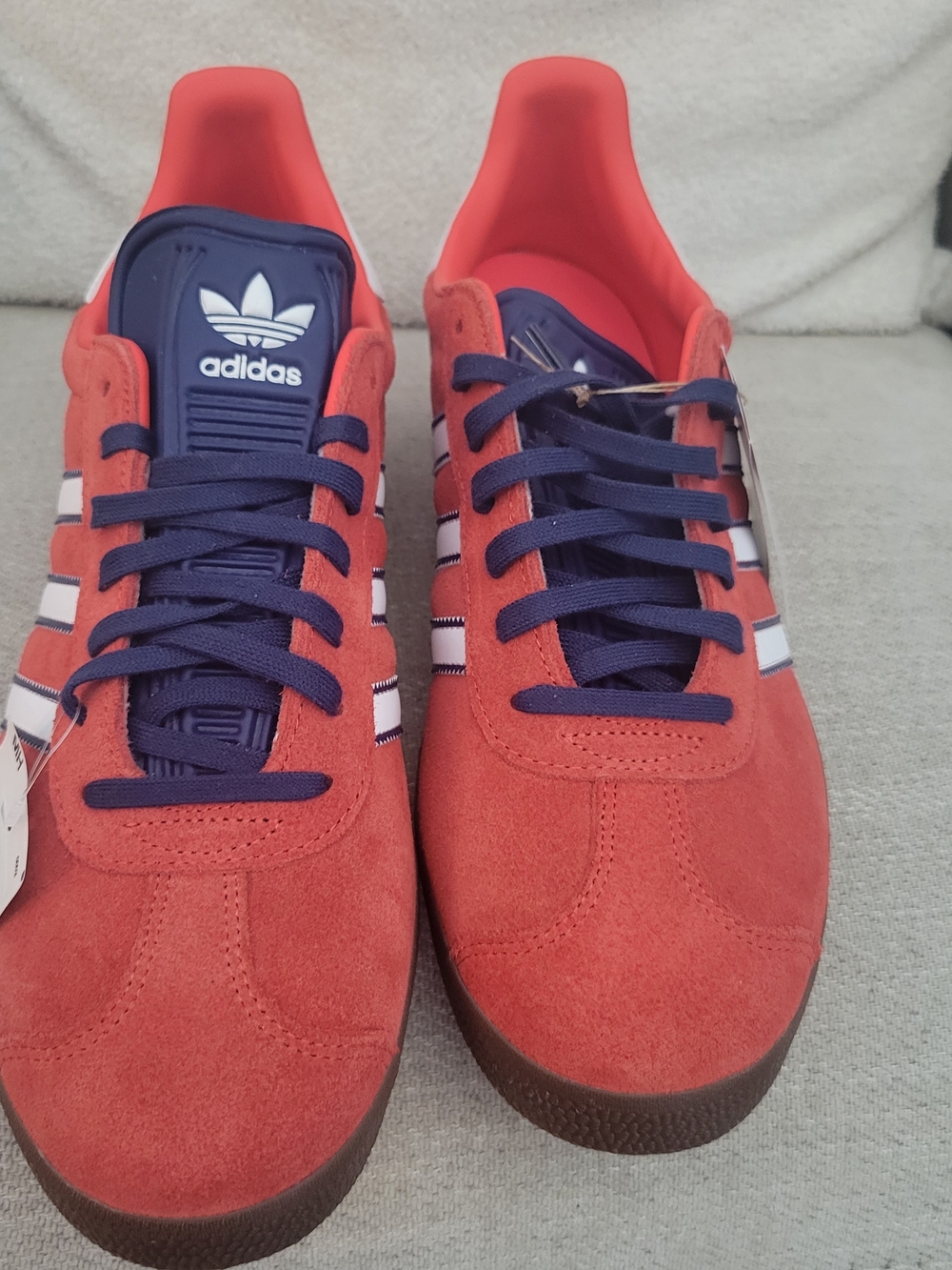 Adidas Men’s Gazelle Sneakers - Red with Navy Accents